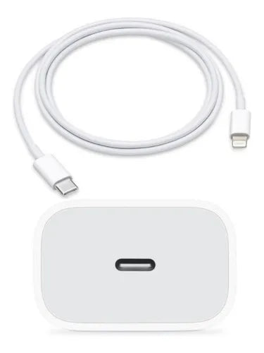 Cargador IPhone 25w Carga Rápida + Cable Para IPhone X/11/12/13/14 Genérico